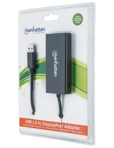 Manhattan 152327 adaptor grafic USB 3840 x 2160 Pixel Negru