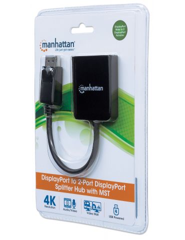 Manhattan 207768 distribuitoare de semnal video DisplayPort 2x DisplayPort