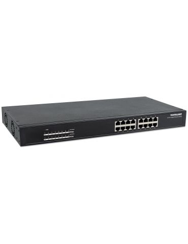 Intellinet 560993 switch-uri Fara management L2 Gigabit Ethernet (10 100 1000) Power over Ethernet (PoE) Suport 1U Negru