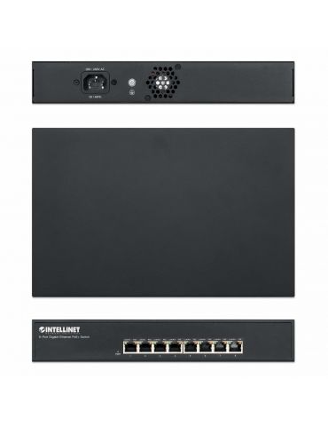 Intellinet 560641 switch-uri Gigabit Ethernet (10 100 1000) Power over Ethernet (PoE) Suport Negru