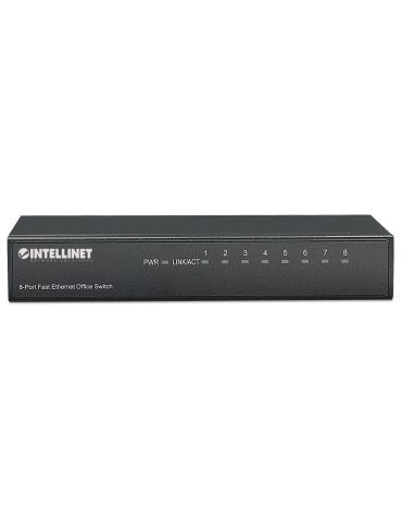 Intellinet 8-Port Fast Ethernet Office Switch Fast Ethernet (10 100) Negru