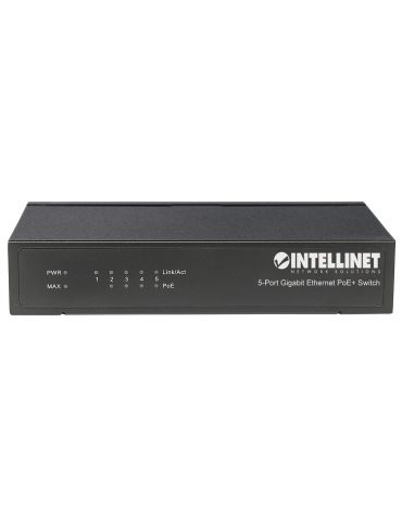 Intellinet 561228 switch-uri Fara management Gigabit Ethernet (10 100 1000) Power over Ethernet (PoE) Suport Negru