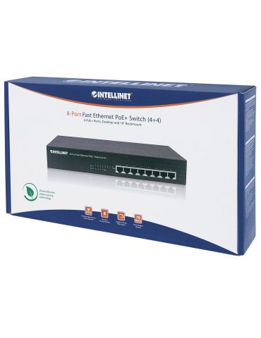 Intellinet 561075 switch-uri Fara management Fast Ethernet (10 100) Power over Ethernet (PoE) Suport Negru