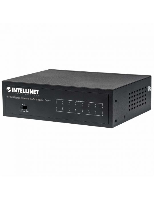 Intellinet 561204 switch-uri Gestionate Gigabit Ethernet (10 100 1000) Power over Ethernet (PoE) Suport Negru
