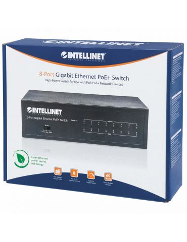 Intellinet 561204 switch-uri Gestionate Gigabit Ethernet (10 100 1000) Power over Ethernet (PoE) Suport Negru