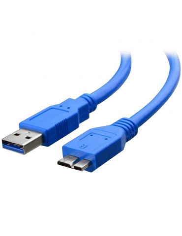 Techly 1.0m USB 3.0 Micro-B USB 3.0 cabluri USB 1 m USB 3.2 Gen 1 (3.1 Gen 1) USB A Micro-USB B Albastru