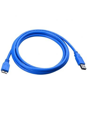 Techly 1.0m USB 3.0 Micro-B USB 3.0 cabluri USB 1 m USB 3.2 Gen 1 (3.1 Gen 1) USB A Micro-USB B Albastru