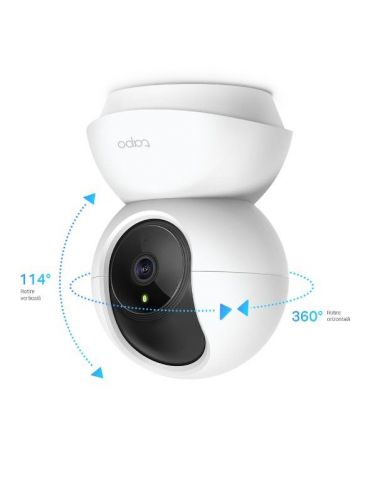 Camera ip tp-link cube pt. interior dist. ir 9 m tip lentila fixa 4 mm 3 mpx cu fir microfon carcasa plastic slot sd card tapo c