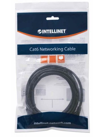 Intellinet 342063 cabluri de rețea Negru 2 m Cat6 U UTP (UTP)