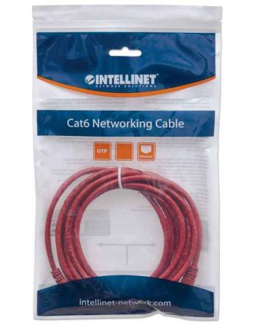Intellinet 342131 cabluri de rețea Roşu 0,5 m Cat6 U UTP (UTP)