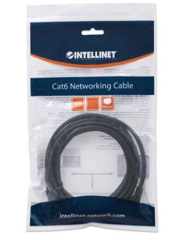 Intellinet 342049 cabluri de rețea Negru 1 m Cat6 U UTP (UTP)