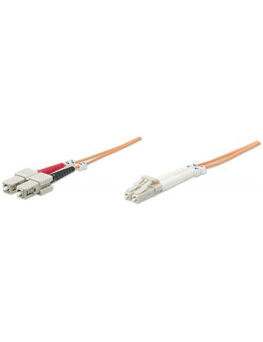 Intellinet 5.0m LC-SC M M cablu InfiniBand fibră optică 5 m Portocală - Tik.ro