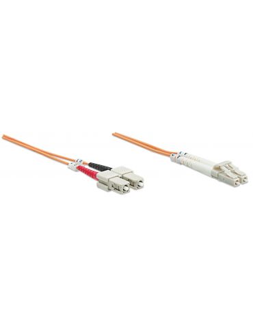 Intellinet 5.0m LC-SC M M cablu InfiniBand fibră optică 5 m Portocală