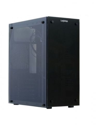 Carcasa  spacer - gaming middle tower atx  fara sursa plexiglas transparent usb 2.0 x 2 usb 3.0 x 1 jack 3.5mm x 2 mesh  sp-gc-0 - Tik.ro