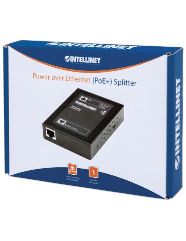 Intellinet 560443 separatoare de rețea Negru Power over Ethernet (PoE) Suport