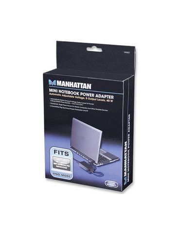 Manhattan 101622 adaptoare și invertoare de curent De interior 40 W Negru