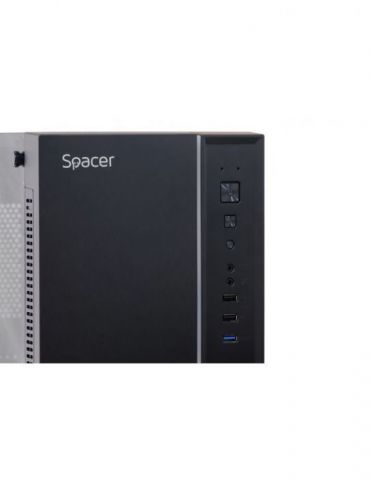 Carcasa  spacer - gaming middle tower atx strike fara sursa sticla securizata usb 2.0 x 2 usb 3.0 x 1 psu shroud black spcs-gc-s