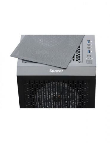 Carcasa  spacer - gaming middle tower atx shield fara sursa sticla securizata 4 x fan hub telecomanda usb 3.0 x 2 jack 3.5mm x 2