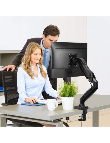 Techly ICA-LCD 514 sistem montare monitor stand 68,6 cm (27") Negru Birou