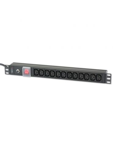 Techly 023776 prelungitoare 2 m 12 ieșire(i) AC De interior Negru - Tik.ro