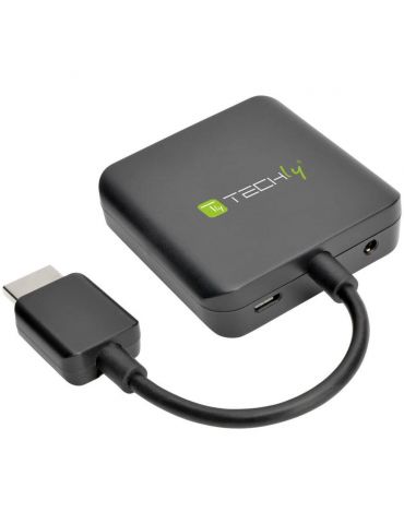 Techly IDATA HDMI-VGA8 adaptor pentru cabluri video Negru
