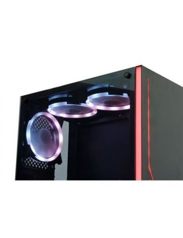 Carcasa  spacer - gaming middle tower atx bright fara sursa sticla securizata 4 x fanhub si telecomanda usb 2.0 x 1 usb 3.0 x 2 