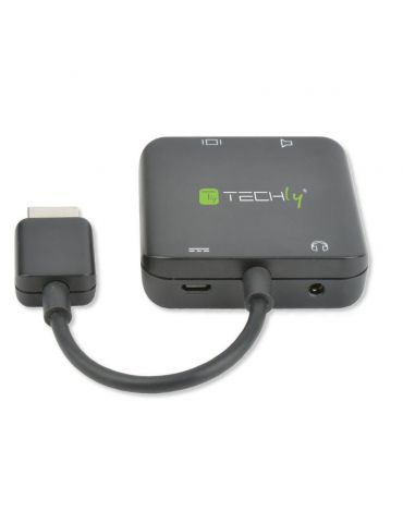 Techly IDATA HDMI-VGA8 adaptor pentru cabluri video Negru