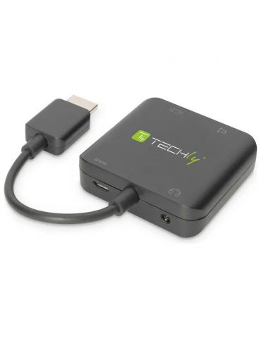 Techly IDATA HDMI-VGA8 adaptor pentru cabluri video Negru