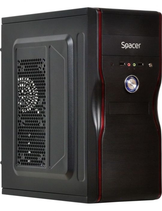 Carcasa  spacer middle tower atx new mercury 500 (250w for 500w desktop pc) usb 2.0 x 2 jack 3.5mm x 2  spc-new mercury Spacer -