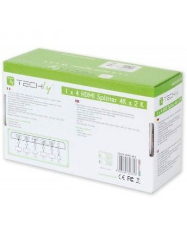 Techly 306653 distribuitoare de semnal video HDMI 4x HDMI