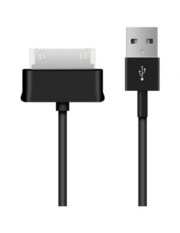 Techly 1.2m USB - Samsung 30-p cabluri pentru telefoanele mobile Negru 1,2 m USB A Samsung 30-pin
