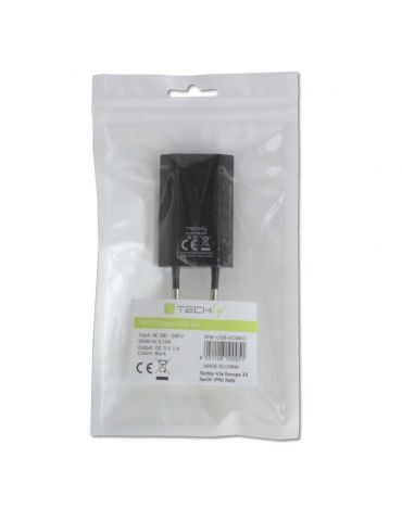 Techly IPW-USB-ECBKG încărcătoare pentru dispozitive mobile GPS, MP3, Telefon mobil, PDA, Smartphone Negru AC De interior