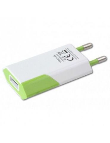 Techly 100044 încărcătoare pentru dispozitive mobile GPS, MP3, Microfon, Telefon mobil, PDA, Smartphone Verde, Alb AC De