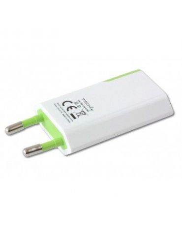 Techly 100044 încărcătoare pentru dispozitive mobile GPS, MP3, Microfon, Telefon mobil, PDA, Smartphone Verde, Alb AC De