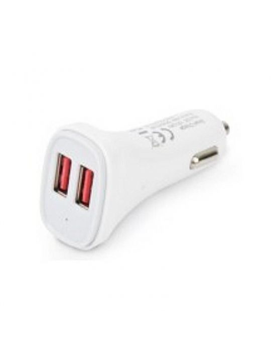 Techly IUSB2-CAR2-4A2P încărcătoare pentru dispozitive mobile Aparat de fotografiat digital, MP4, Smartphone, Tabletă Alb Auto