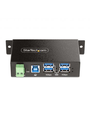 StarTech.com 5G4AINDRM-USB-A-HUB hub-uri de interfață USB 3.2 Gen 1 (3.1 Gen 1) Type-B 5000 Mbit s Negru