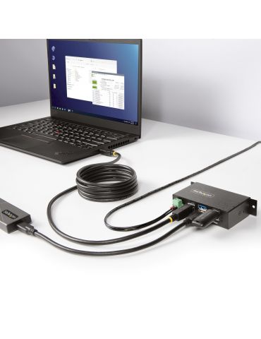 StarTech.com 5G4AINDRM-USB-A-HUB hub-uri de interfață USB 3.2 Gen 1 (3.1 Gen 1) Type-B 5000 Mbit s Negru