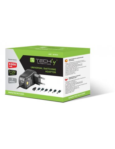 Techly 301931 încărcătoare pentru dispozitive mobile Universală Negru AC De interior