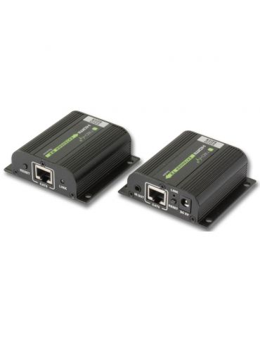 Techly IDATA EXT-E70POED repetoare audio video Emițător & receiver AV Negru