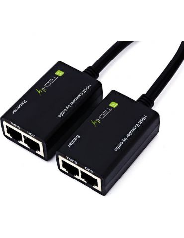 Techly IDATA EXT-E30D distribuitoare de semnal video HDMI