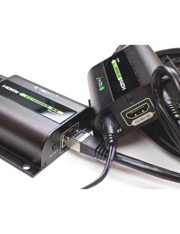 Techly IDATA EXT-E70I repetoare audio video Emițător & receiver AV Negru