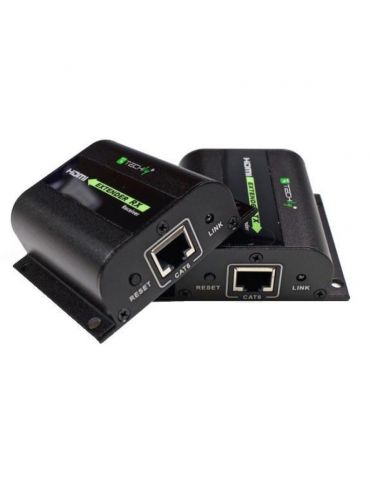 Techly IDATA EXT-E70I repetoare audio video Emițător & receiver AV Negru