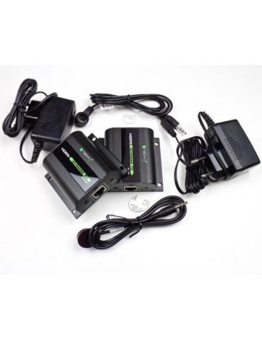 Techly IDATA EXT-E70I repetoare audio video Emițător & receiver AV Negru