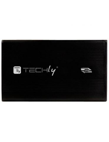 Techly I-CASE SU3-25B carcasă disc memorie Negru 2.5" Alimentare prin USB