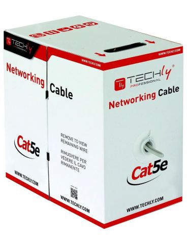 Techly 305526 cabluri de rețea Gri 305 m Cat5e U UTP (UTP)