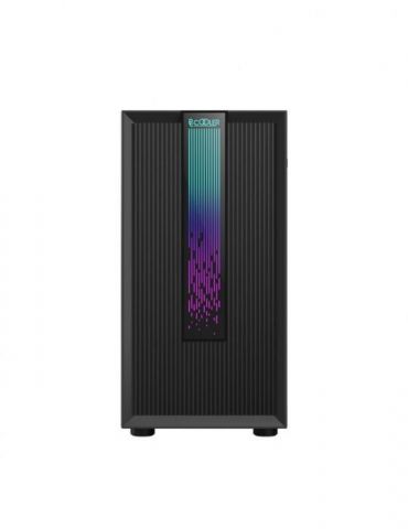 Carcasa pccooler middle tower m-atx fara sursa sticla securizata usb 2.0 x 2 usb 3.0 x 1 jack 3.5mm x 1 rgb led strip platinum l