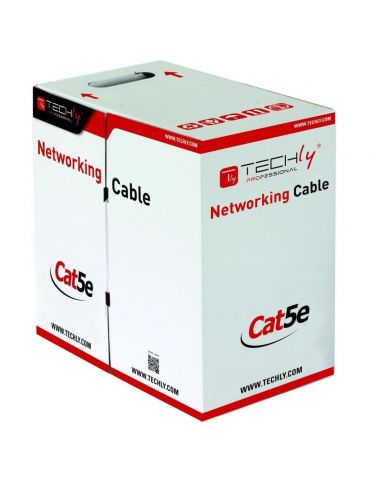 Techly ITP8-FLU-0305 cabluri de rețea Gri 305 m Cat5e U UTP (UTP)