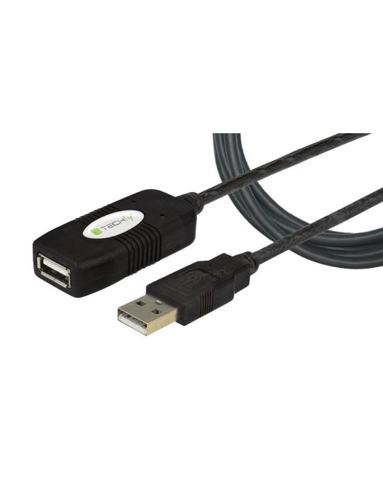 Techly IUSB-REP10TY cabluri USB 10 m USB 2.0 USB A Negru