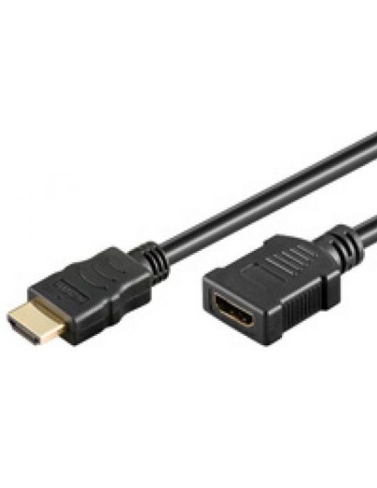 Techly 1.8m HDMI M F cablu HDMI 1,8 m HDMI Tip A (Standard) Negru