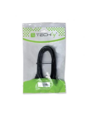 Techly 2m HDMI cablu HDMI HDMI Tip A (Standard) Negru